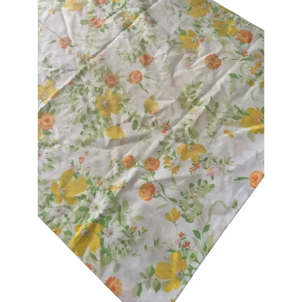 VNTG 70s J.C. Penney Floral Double Fitted Sheet & Pillowcase Bundle Cottagecore